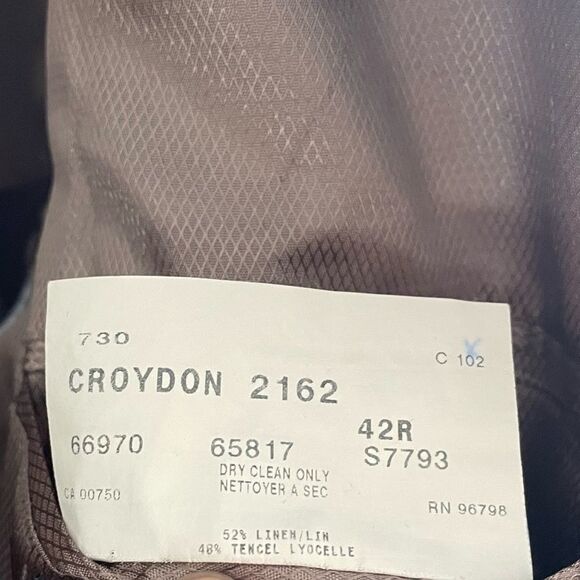 COPPLEY Linen 2 Button Front Blazer  Dark Taupe 42R - Picture 10 of 10